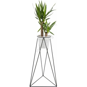 HowHomely Стойка за саксии TRIANGL 90x50 см черен (DD0038)