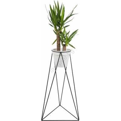 HowHomely Стойка за саксии TRIANGL 90x50 см черен (DD0038)