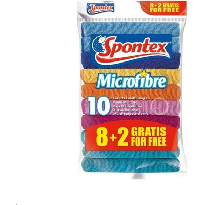 Spontex Microfibre utěrka 30 x 30 cm 8 + 2 ks – Zboží Mobilmania