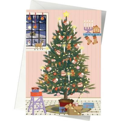 ViSSEVASSE Vánoční přání Glowing Christmas Tree, multi barva, papír