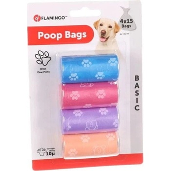 Flamingo Sáčky na psie exkrementy 4 x 15 ks
