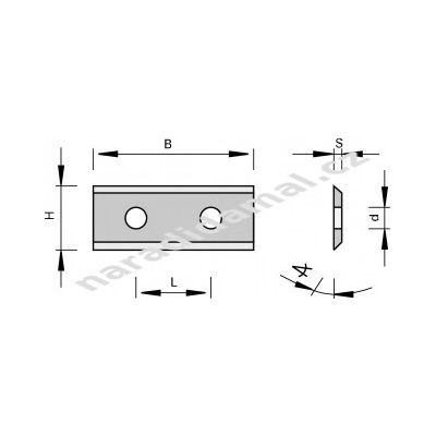 Žiletky-nože 187325 tvrdokovové 30x12x1,5mm 2-břit LEUCO DUR