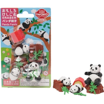 Iwako Iwako Panda Family Set - balení 9 ks