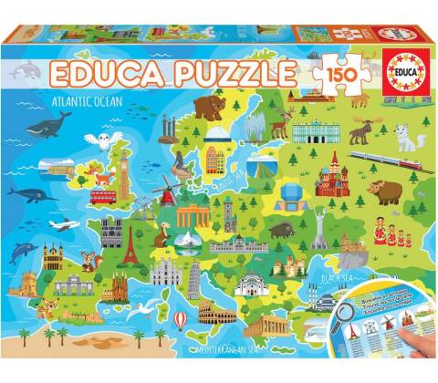 EDUCA Mapa Evropy 150 dielov