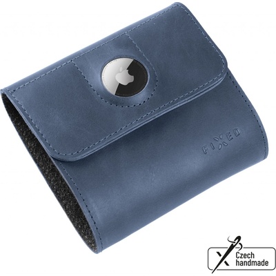 Fixed kožená Classic Wallet for AirTag z pravé hovězí kůže modrá