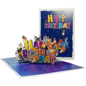 Image 1 of Kiriori Поздравителна картичка Pop-up "ЧРД котки