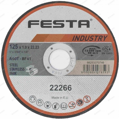 Festa INDUSTRY kotúč rezný na kov 115x2,5x22,2