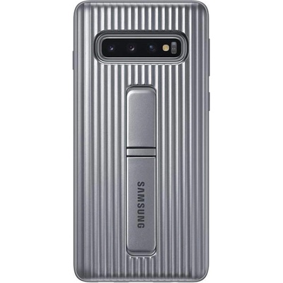 Samsung Protective Stand Cover EF-RG973CS - оригинален хибриден кейс за Samsung Galaxy S10 (сребрист)