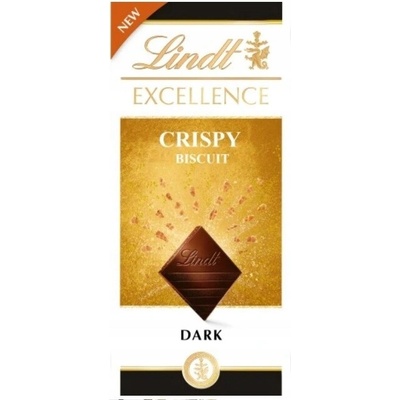 Lindt Excellence horká čokoláda s chrumkavými sušienkami 100 g