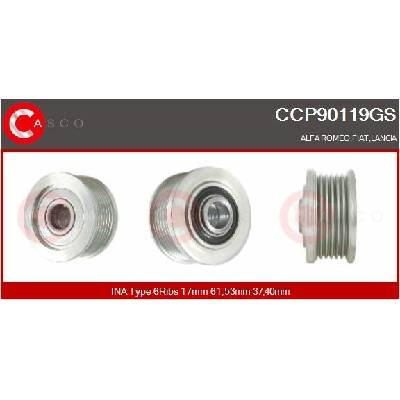 Řemenice, generátor CASCO CCP90119GS