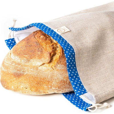 CHLEBOVKA - PYTLÍK NA CHLEBA REŽNÝ S MODRÝM TUNÝLKEM BAGYDESIGN BAGYDESIGN