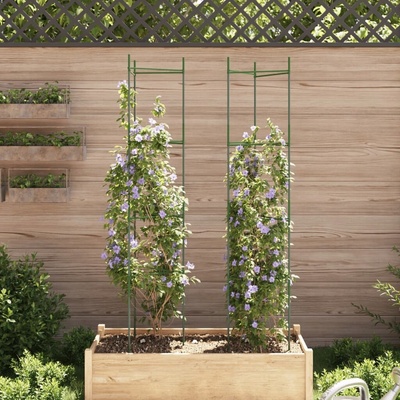 Petrashop Podpěrné klece pro rajčata 6 ks 116 cm ocel a PP Zelená 3281487