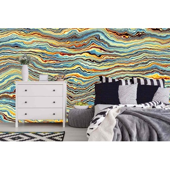 DIMEX ART Самозалепваща се флизелинова фототапета имитация на мраморна текстура 375 x 250 см