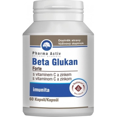 Pharma Activ Beta Glukán Forte + Vitamín C a zinok 60 kapsúl