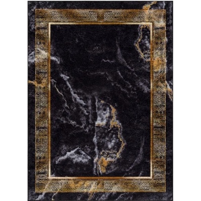 Dywany Łuszczów Miro 51278.809 Marble black / gold Černá