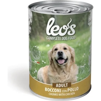 Gemon Monge Leo’s Chunks with Chicken - Adult - Пълноценна мокра храна за кучета в зряла възраст с пилешко месо, 1230 гр