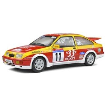 Solido 1: 18 Ford Sierra Cosworth RS Tour de Corse 1987 Червено/Жълто № 11 AURIOL/OCELLI