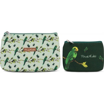 Frida Kahlo set kosmetických tašek S,L 62215-5800 zelená 2 ks
