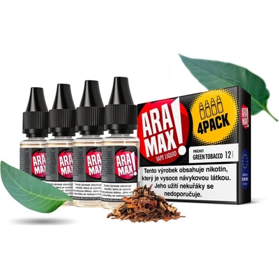 Aramax 4Pack Green Tobacco 4 x 10 ml 3 mg