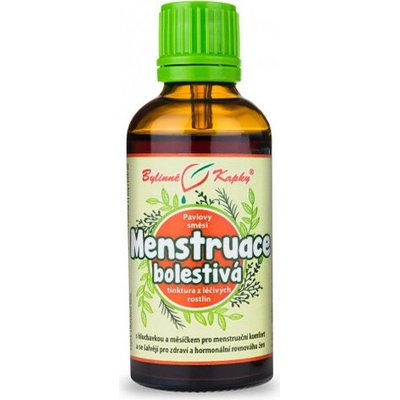Bylinné kapky Menštruácia nepravidelná bylinné kvapky tinktúra 50 ml