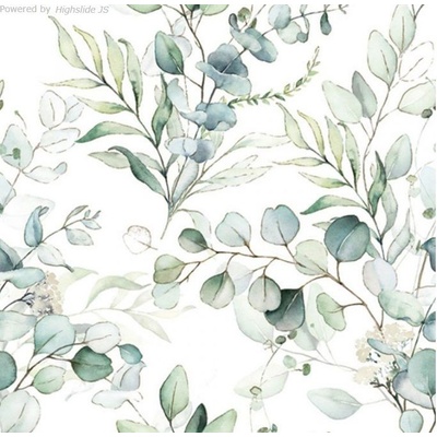 Ubrousek 33x33cm Rostliny eukalyptus – Zboží Dáma