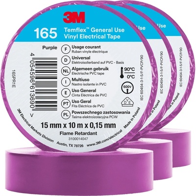 3M Izolačná páska Temflex 165 15 mm x 10 m x 0,15 mm fialová 3 ks