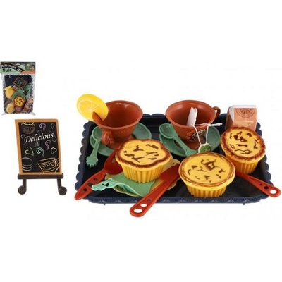 Teddies Súprava riadu a potravín s podnosom