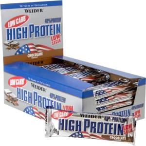 Weider Low Carb High Protein Bar [24 x 50 грама] Карамел и Фъстък
