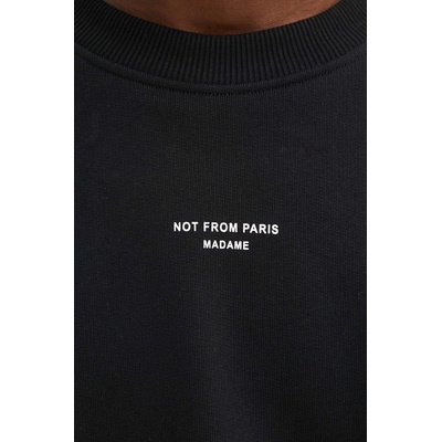 Drôle de Monsieur Памучен суичър Drôle de Monsieur в черно с принт PERM. SW148. CO127 Le Sweatshirt Slogan Cl (PERM.SW148.CO127.BL)