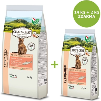 Chat & Chat Expert Adult Sterilized s lososom 14 kg