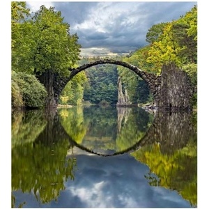 DIMEX ART Флизелинов фототапет пейзаж с арков мост 225 x 250 см