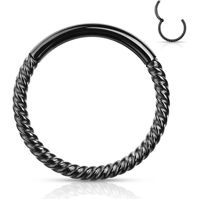 Šperky4U piercing segment kruh vroubkovaný K1042K-1008
