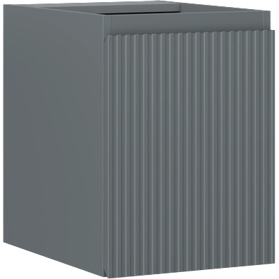 Mexen Rivel шкафче за баня под мивка 35 см, 1 врата, релефно, мат графит (91A21-03547-1-BF66)