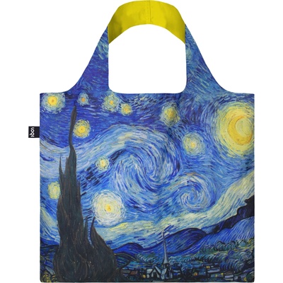 LOQI Чанта тип торба LOQI Museum Vincent van Gogh Звездна нощ от рециклиран материал неоново-жълтa (VG.SN.Y)