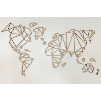 MAJADESIGN Nástěnná dřevěná MAPA SVĚTA - EDGE