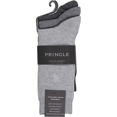 Pringle Чорапи Pringle 3 Pack Plain Socks - Grey