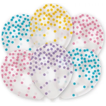 Amscan Балони с точки - пастелени 6 бр