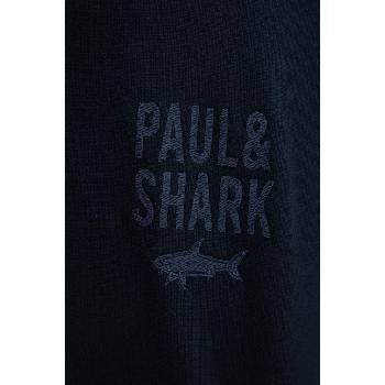 Paul&Shark Памучен суичър Paul&Shark в тъмносиньо с апликация 14311820 (14311820)