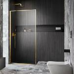 Radaway Параван за душ кабина Radaway Modo F SL II, златисто-прозрачен, 55 см, закалено стъкло 8 мм, ляв (10419055-99-01L)