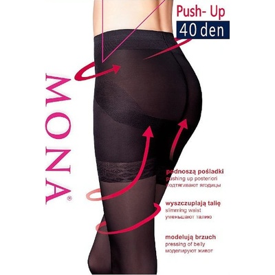 Mona dámské punčochové kalhoty Push-Up 40 DEN nero/černá