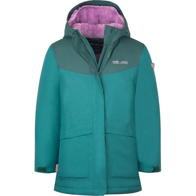 Trollkids Детско палто Trollkids Girl's Oslo Coat Pro Coat - Midnight Petrol / Light Violet - размер 122 (EU) (703-3999-0521)
