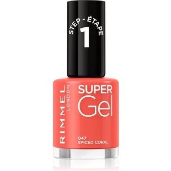 Rimmel Super Gel гел лак за нокти без използване на UV/LED лампа цвят 047 Spiced Coral 12ml