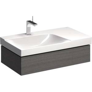 Geberit Xeno 2 - Шкафче под умивалника 90 см с плот за поставяне на вещи, чекмедже с LED осветление, сиво 500.513. 43.1 (500.513.43.1)
