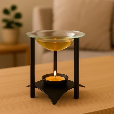 VK aroma lampa so sklenenou miskou čierna