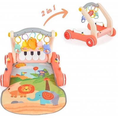 Moni ИГРАЧКА ЗА ПРОХОЖДАНЕ 2В1 piano pink he0638