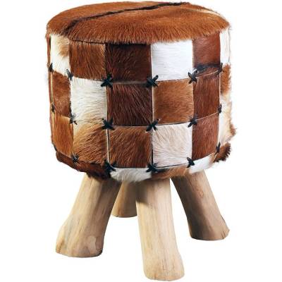EX Home Табуретка EX Home модел Dali Patchwork, Естествена кожа