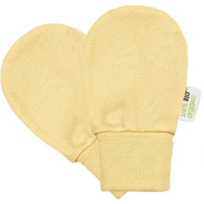 Bio Baby Бебешки ръкавички Bio Baby - Oт органичен памук, жълти (97222971)