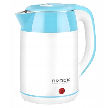 BROCK Electronics WK 5521 WH електрическа кана с двойна стена, 1, 8 л, 1500 Вт (WK 5521 WH)