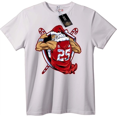 NOONEBRAND Тениска Мускулест Санта Спорт - 2XL, White
