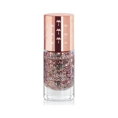Naj Oleari Oleo gel Nail Lacquer lak na nehty s gelovým efektem 30 pink glitter 8 ml